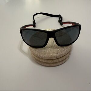 Foster Grant Ironman Black Active Men's Sunglasses with Straps